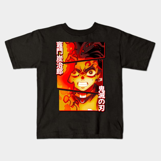 Tanjiro Kamado Kids T-Shirt by Anima X Anima